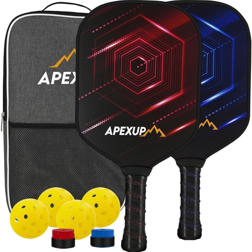 Fiber glass pickle ball paddle set